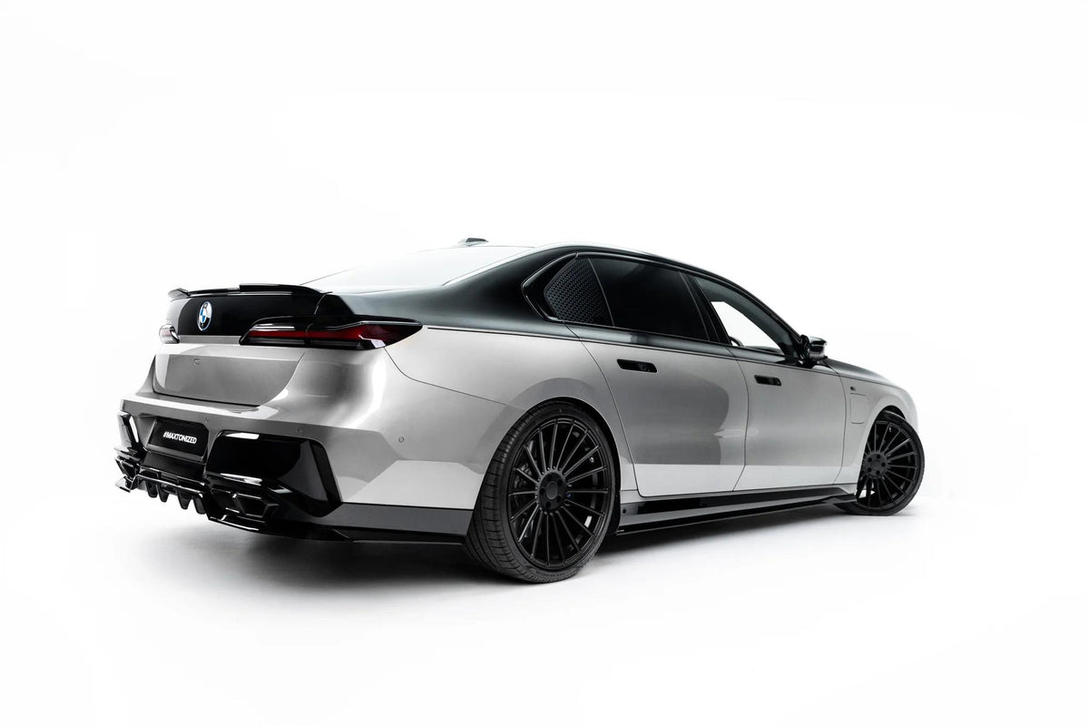 Maxton Design Street+ Seitenschweller Leisten V.2 für BMW i7 e-Drive50 M-Paket / i7 x-Drive60 M-Paket / i7 M70 xDrive M-Paket G70 [2022-2026] | Schwarz Hochglanz | ABS-Kunststoff | mit TTG (eintragungsfrei)