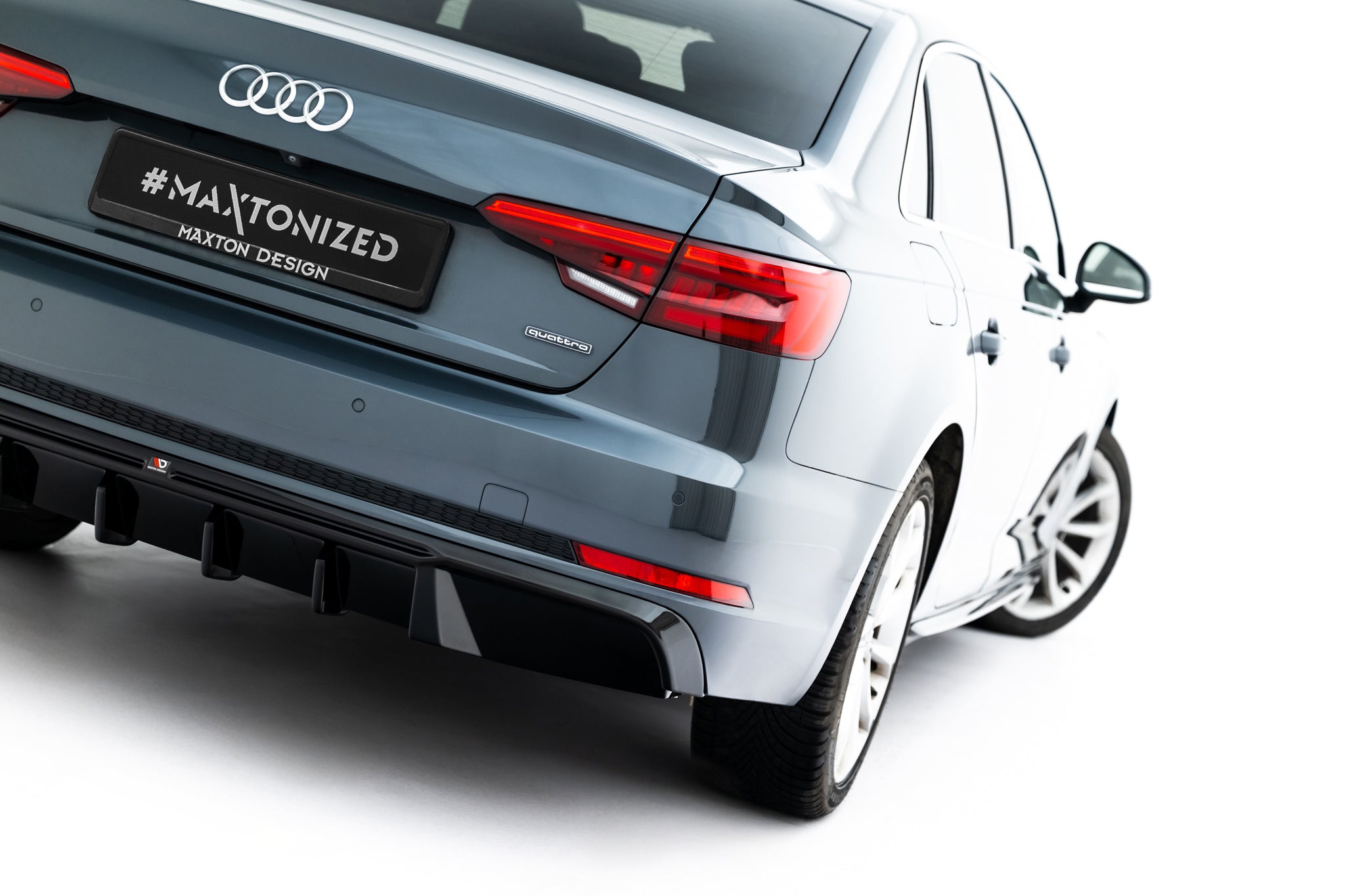 Maxton Design Diffusor Heck Ansatz V.2 passend für Audi A4 S-Line Limousine / Avant B9