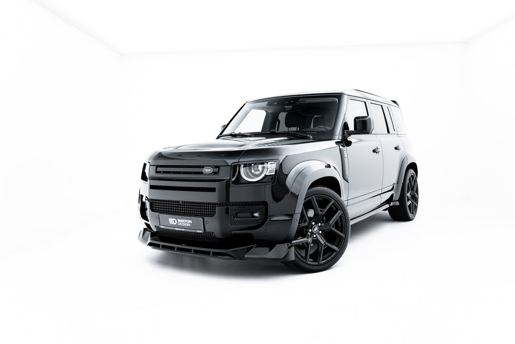 Maxton Design Street+ Spoilerlippe Front Ansatz passend für Land Rover Defender Mk4 schwarz Hochglanz