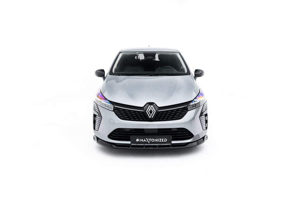 Maxton Design Street+ Spoilerlippe Front Ansatz passend für Renault Clio Mk5 Facelift schwarz Hochglanz