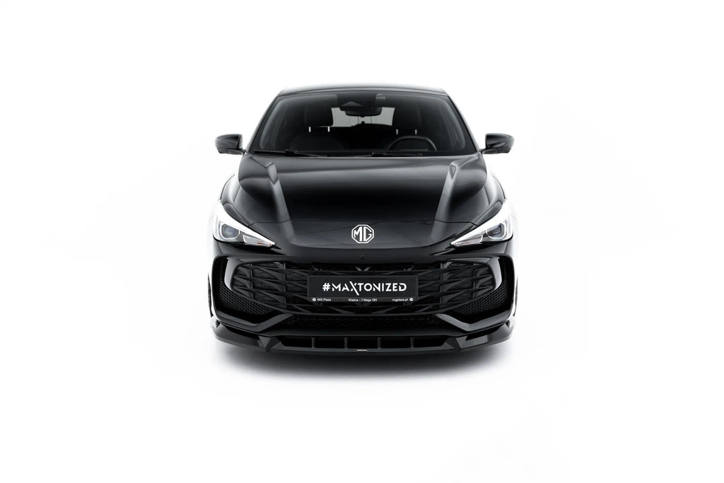 Maxton Design Street+ Spoilerlippe Front Ansatz V.2 passend für MG 3 Mk1 schwarz Hochglanz