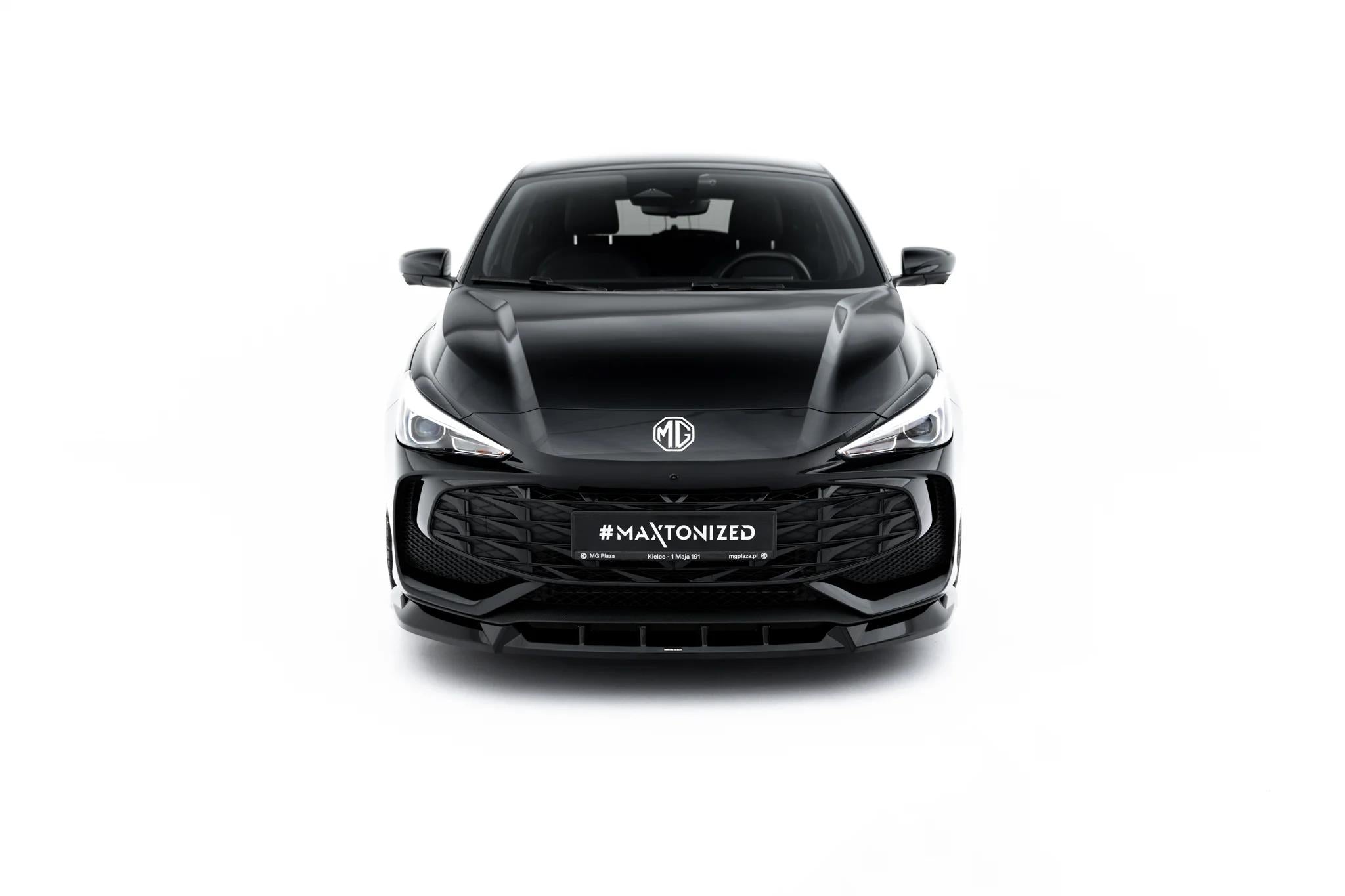 Maxton Design Street+ Spoilerlippe Front Ansatz V.2 passend für MG 3 Mk1 schwarz Hochglanz