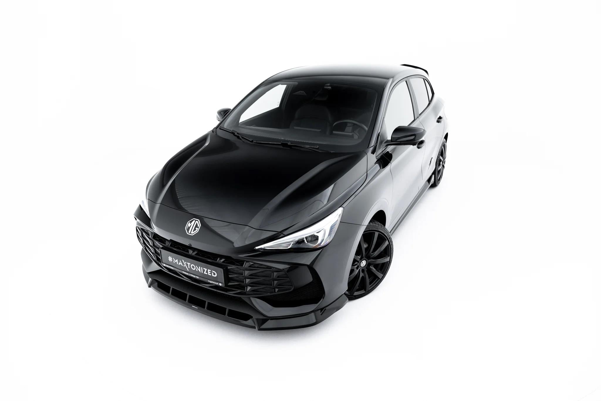 Maxton Design Street+ Spoilerlippe Front Ansatz V.2 passend für MG 3 Mk1 schwarz Hochglanz