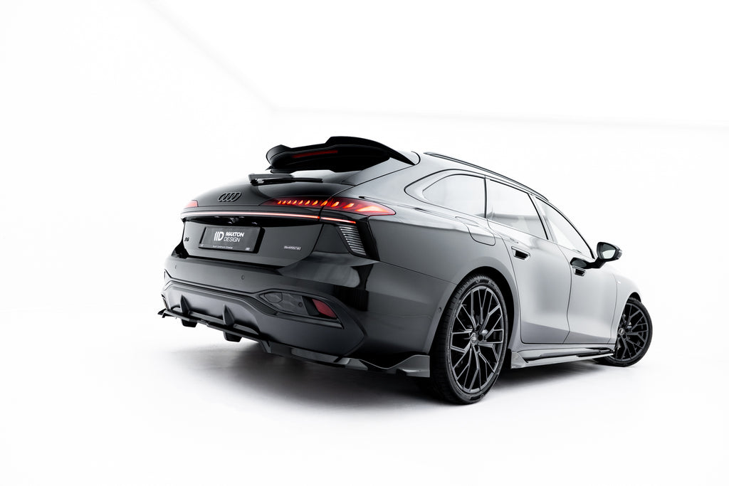 Maxton Design Street+ Mittlerer Diffusor RACE V.2 passend für Audi A6 S-Line C9 schwarz Hochglanz