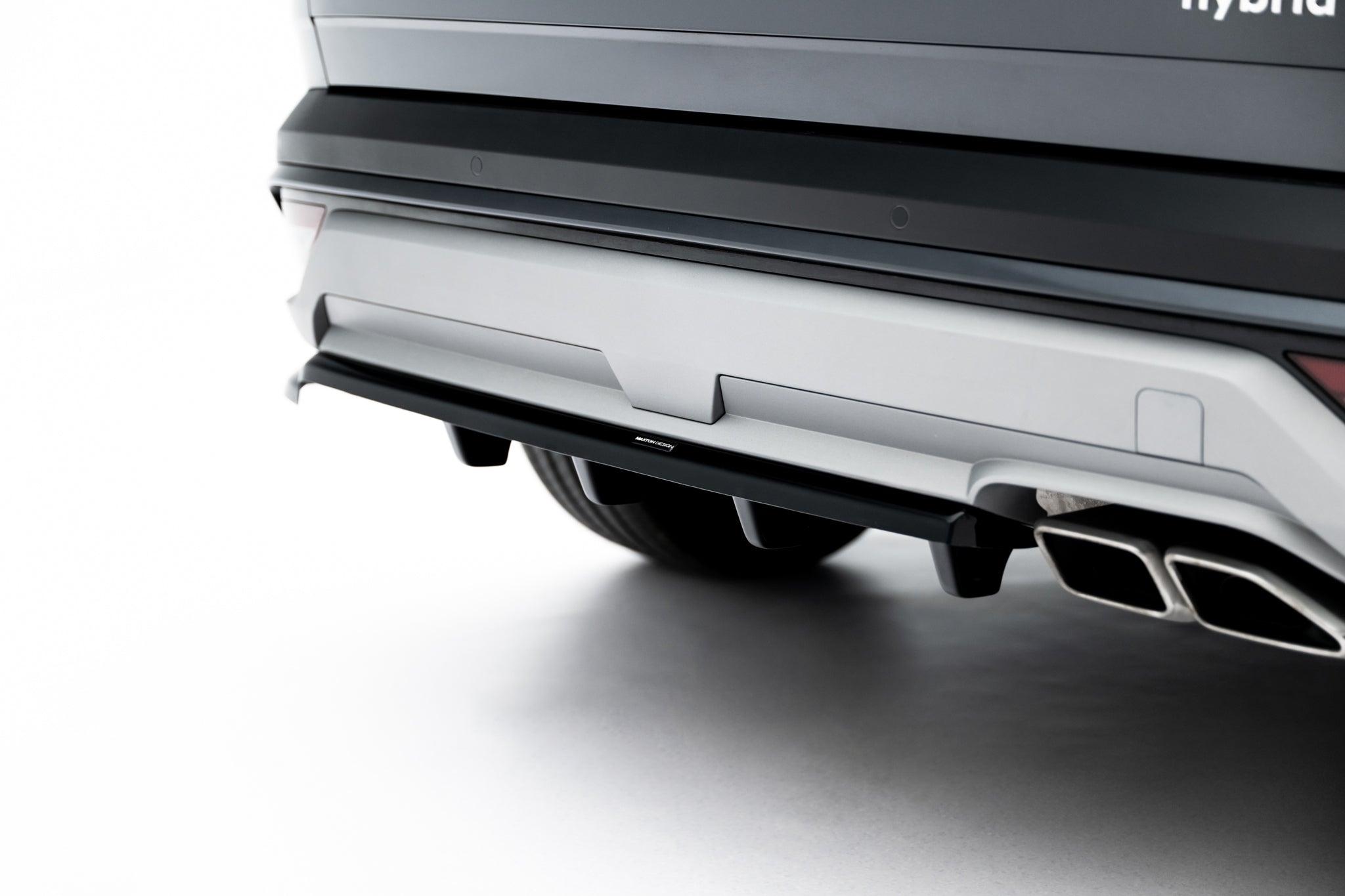 Maxton Design Street+ Mittlerer Diffusor RACE passend für Hyundai Tucson Mk4 Facelift schwarz Hochglanz