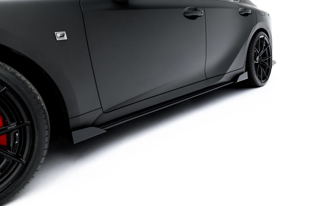 Maxton Design Seitenschweller Flaps passend für Lexus IS 500 Mk3 Facelift 2 (XE30) schwarz Hochglanz