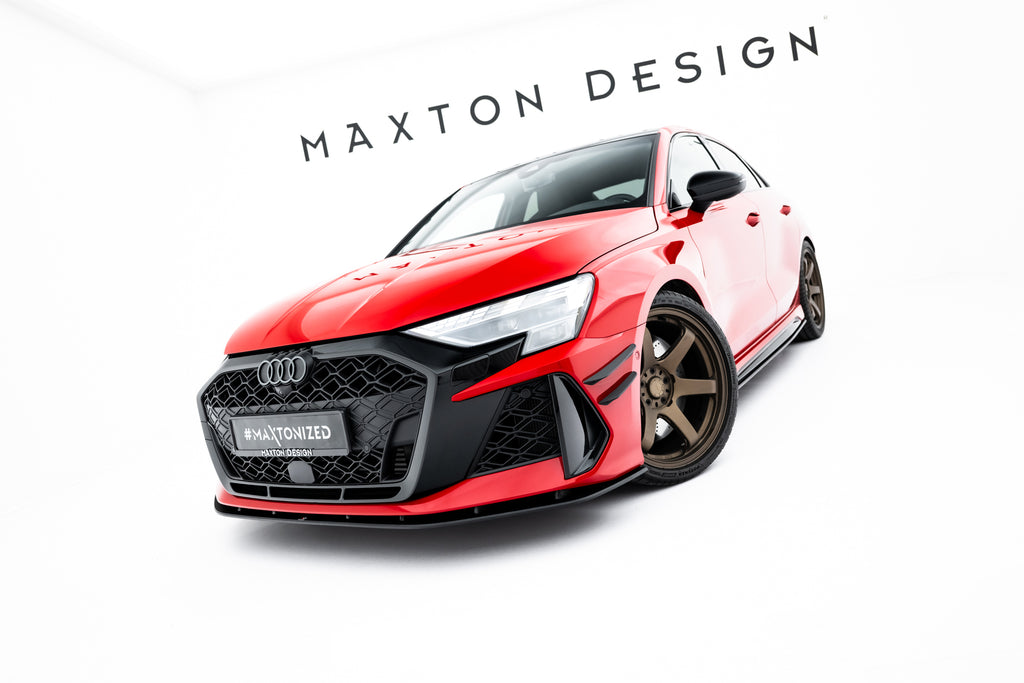 Maxton Design Street Pro Street+ Spoilerlippe Front Ansatz passend für Audi RS3 Sportback 8Y Facelift