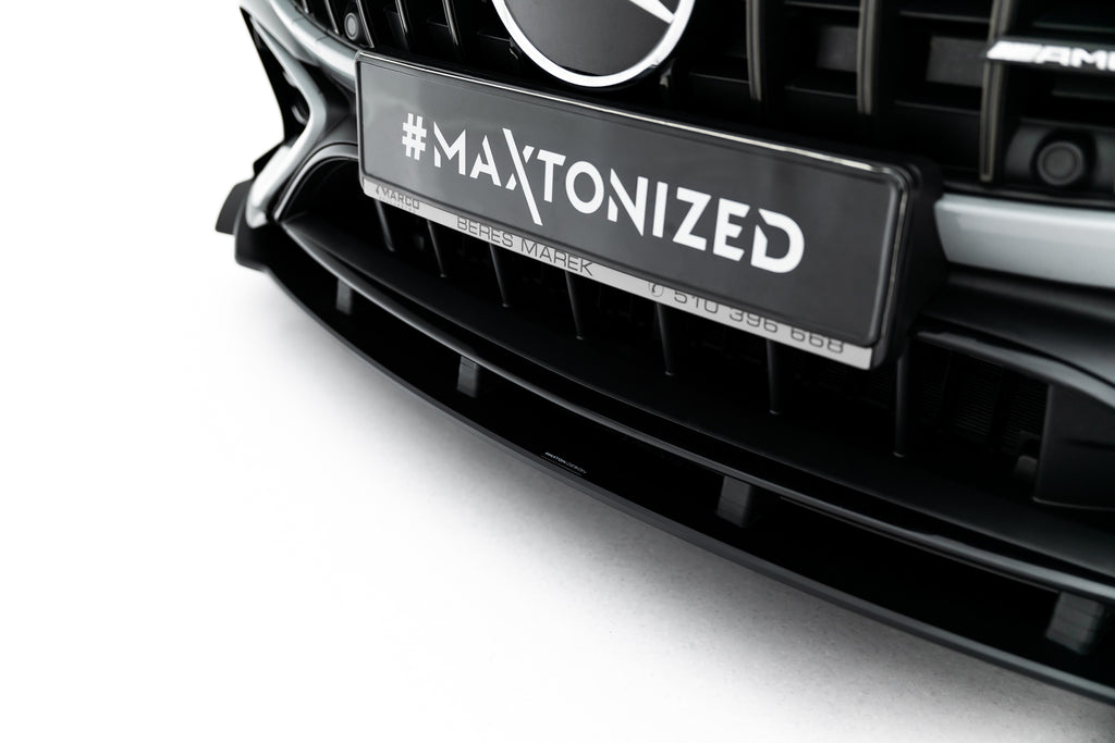 Maxton Design Street Pro Street+ Spoilerlippe Front Ansatz + Flaps passend für Mercedes-AMG CLE 53 Aero C236 schwarz Hochglanz