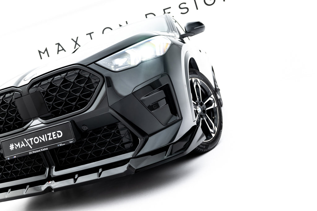 Maxton Design Street+ Spoilerlippe Front Ansatz passend für BMW X2 M-Paket / iX2 U10 schwarz Hochglanz