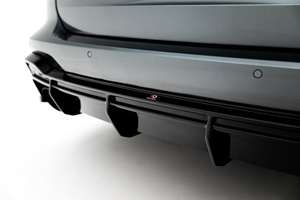 Maxton Design Diffusor Heck Ansatz passend für Audi RS6 C8 / C8 Facelift schwarz Hochglanz
