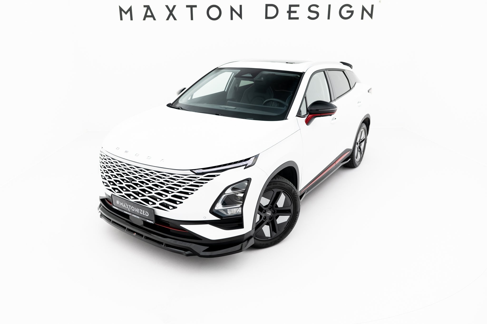 Maxton Design Street+ Spoilerlippe Front Ansatz passend für Omoda 5 Mk1 schwarz Hochglanz