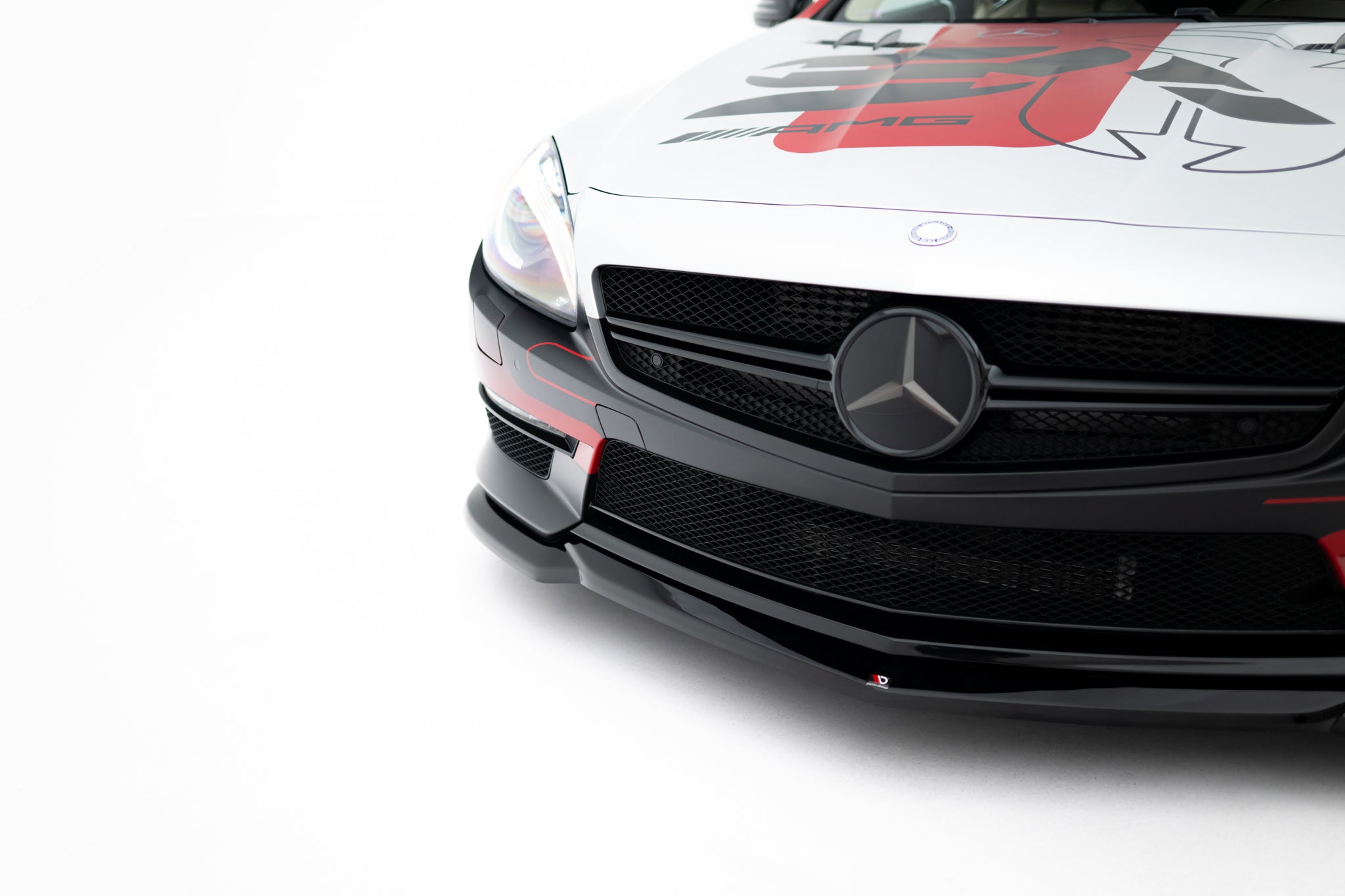 Maxton Design Street+ Spoilerlippe Front Ansatz V.2 passend für Mercedes-Benz SL 63 AMG R231 schwarz Hochglanz