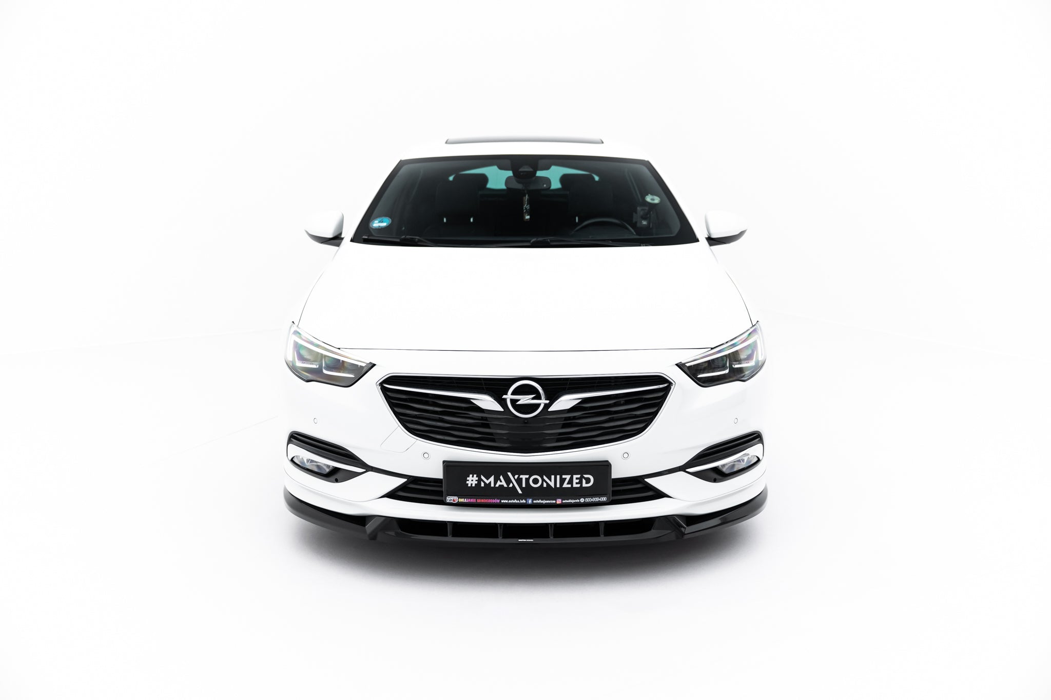 Maxton Design Street+ Spoilerlippe Front Ansatz passend für Opel Insignia OPC-Line Mk2 schwarz Hochglanz