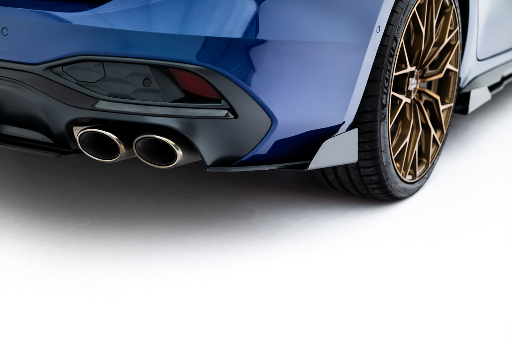 Maxton Design Hintere Seiten Flaps passend für Audi S5 Limousine / Avant B10 schwarz Hochglanz