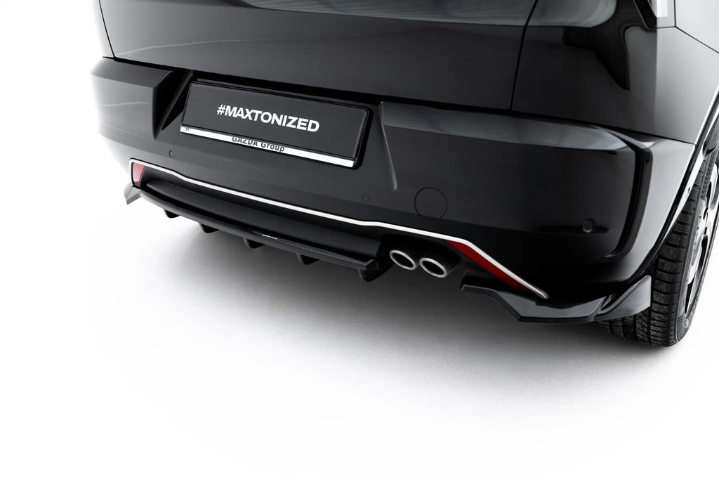 Maxton Design Street+ Mittlerer Diffusor Race Passend für Alfa Romeo Junior Mk1 Schwarz Hochglanz