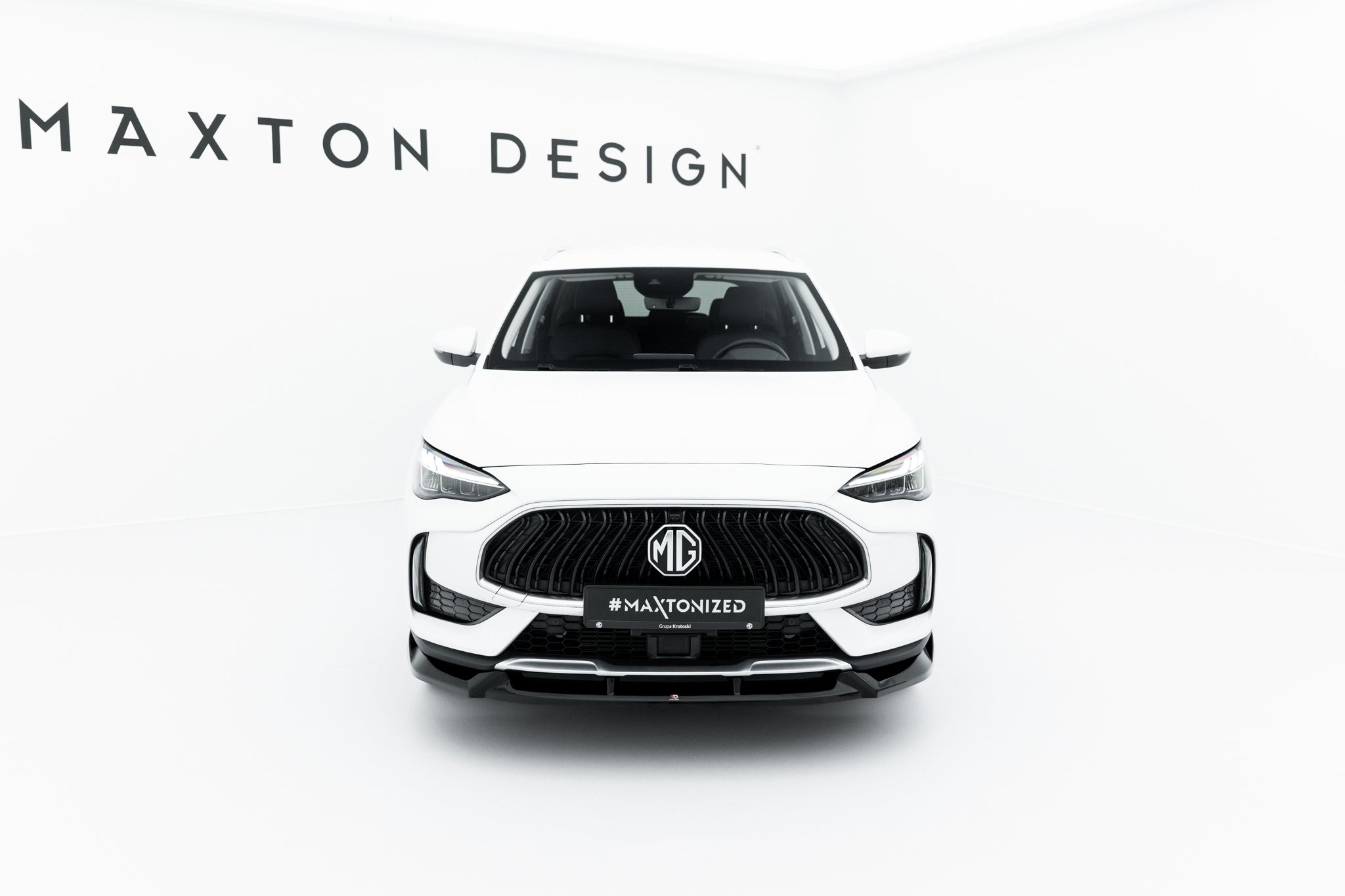 Maxton Design Street+ Spoilerlippe Front Ansatz passend für MG HS Mk1 Facelift schwarz Hochglanz