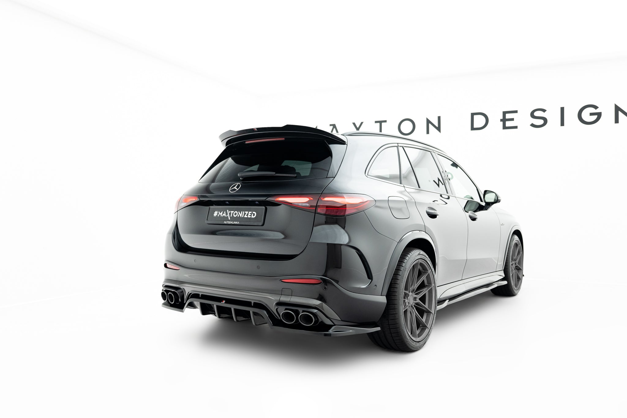 Maxton Design Spoiler CAP passend für Mercedes-AMG GLC 43 X254 schwarz Hochglanz