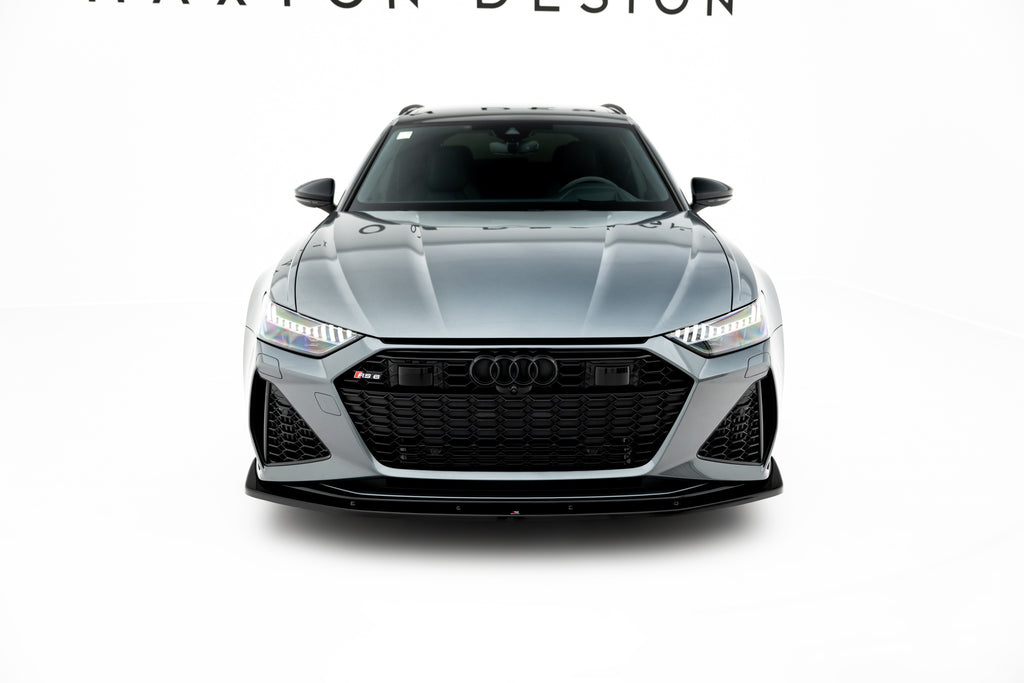 Maxton Design Street+ Spoilerlippe Front Ansatz V.2 passend für Audi RS6 C8 / C8 Facelift schwarz Hochglanz