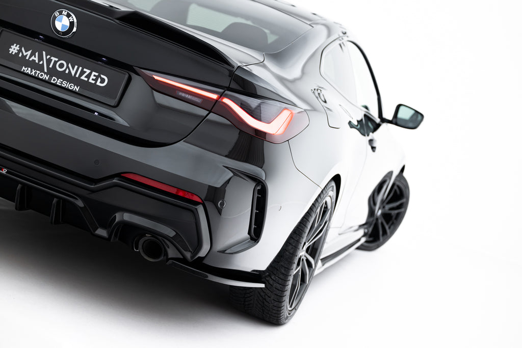 Maxton Design Heck Ansatz Flaps Diffusor V.7 passend für BMW 4er M-Paket G22 / G23 / G22 Facelift / G23 Facelift schwarz Hochglanz