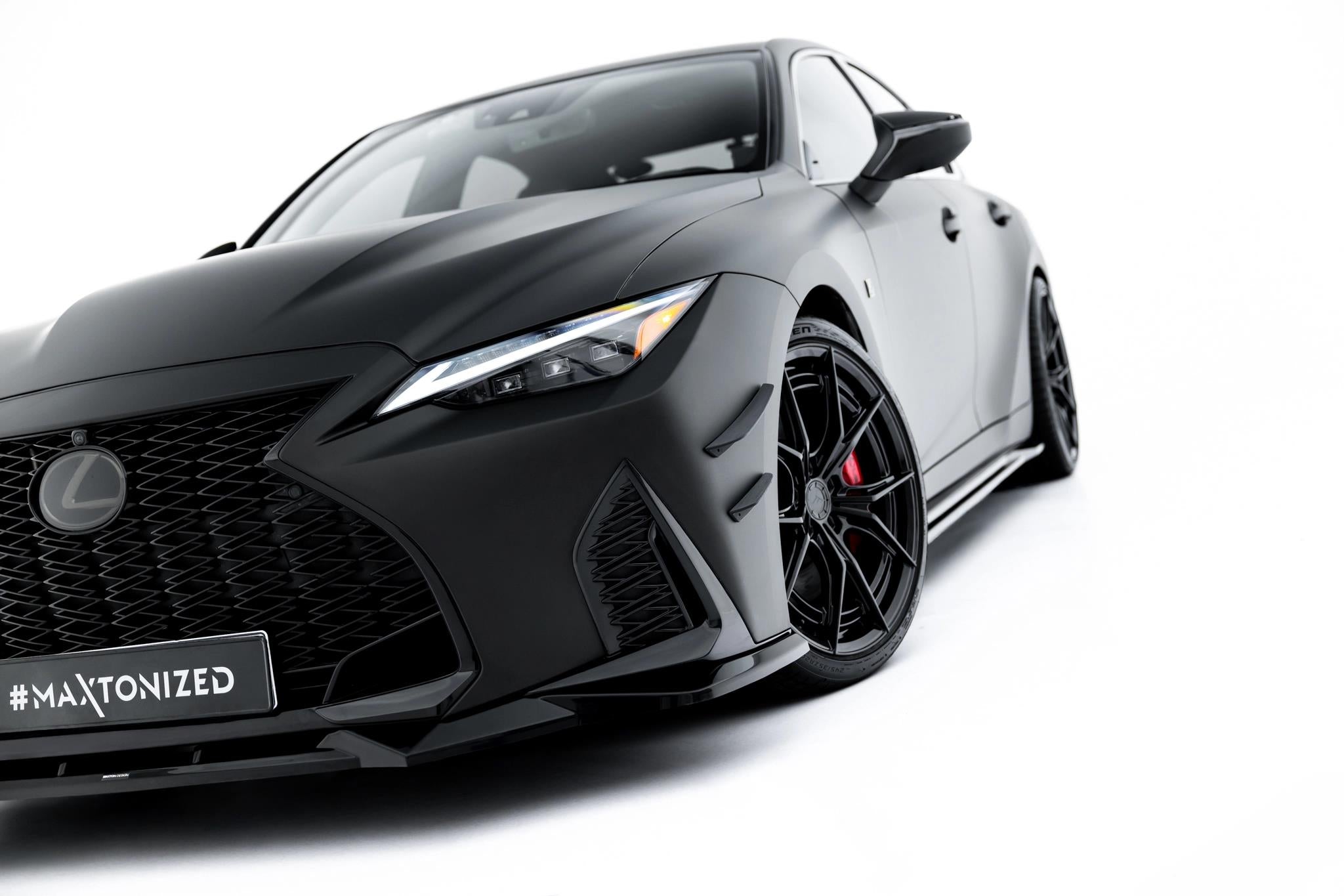 Maxton Design Street+ Spoilerlippe Front Ansatz V.2 passend für Lexus IS 500 Mk3 Facelift 2 (XE30) schwarz Hochglanz