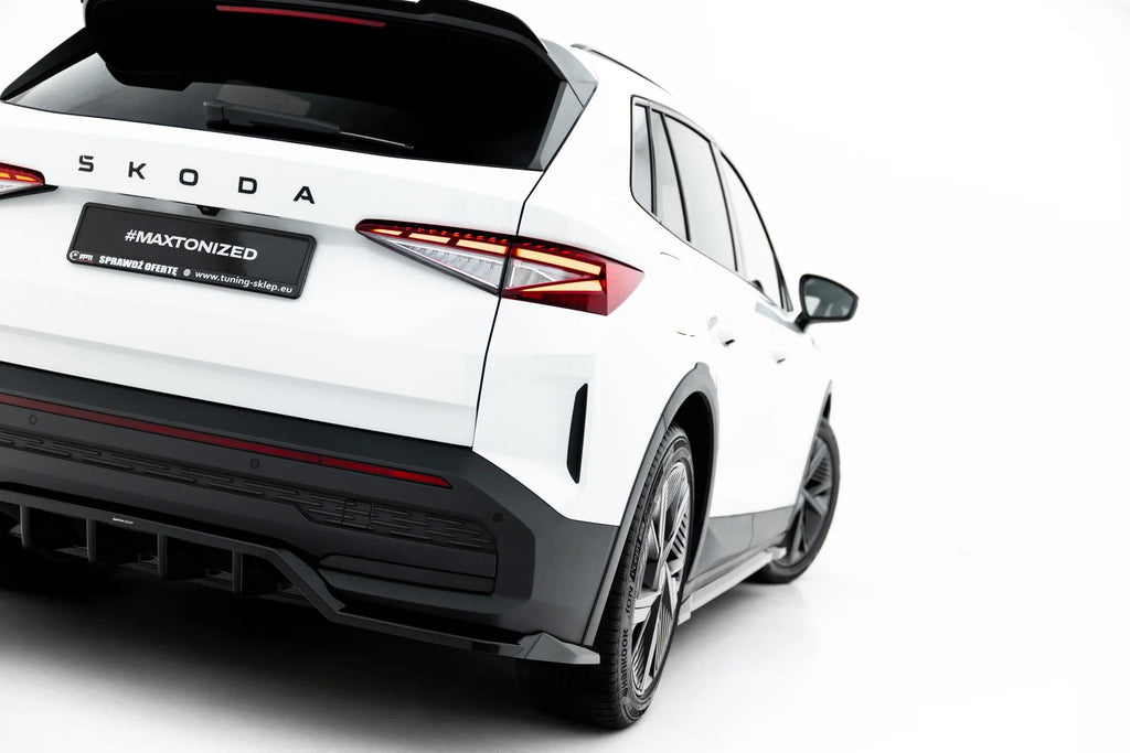 Maxton Design Street+ Mittlerer Diffusor Race Passend für Skoda Elroq RS Mk1 Schwarz Hochglanz