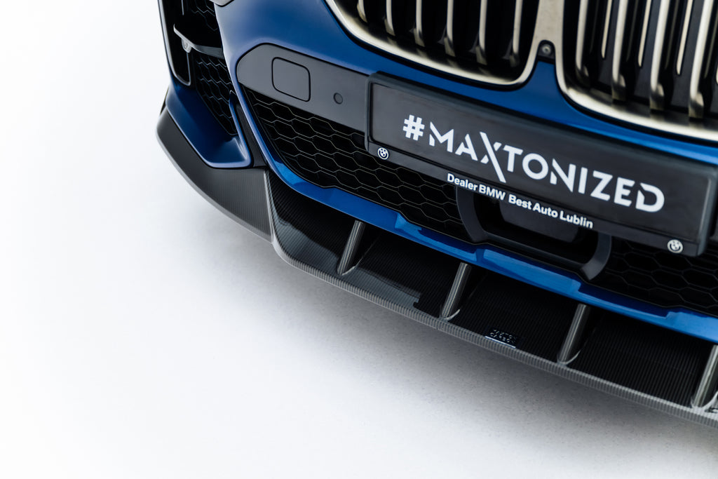 Maxton Design Prepreg Carbon Fiber Street+ Spoilerlippe Front Ansatz passend für BMW X7 M-Paket G07