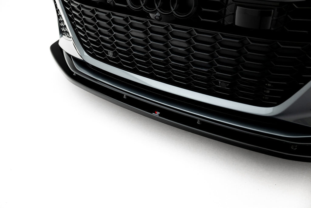 Maxton Design Street+ Spoilerlippe Front Ansatz V.2 passend für Audi RS6 C8 / C8 Facelift schwarz Hochglanz