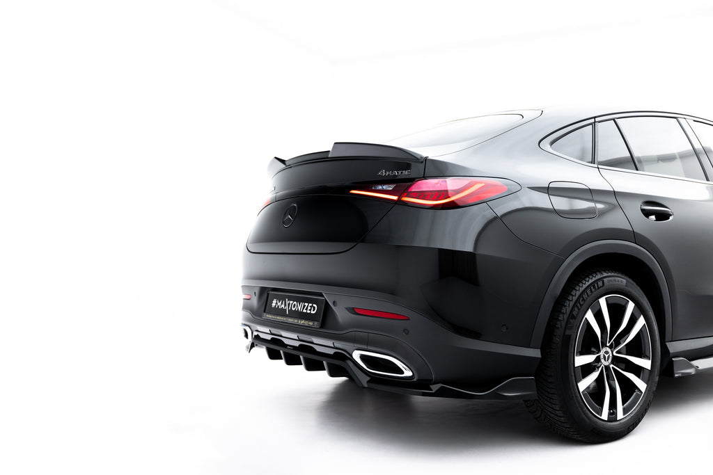Maxton Design Street+ Mittlerer Diffusor RACE passend für Mercedes-Benz GLC Coupe C254 schwarz Hochglanz