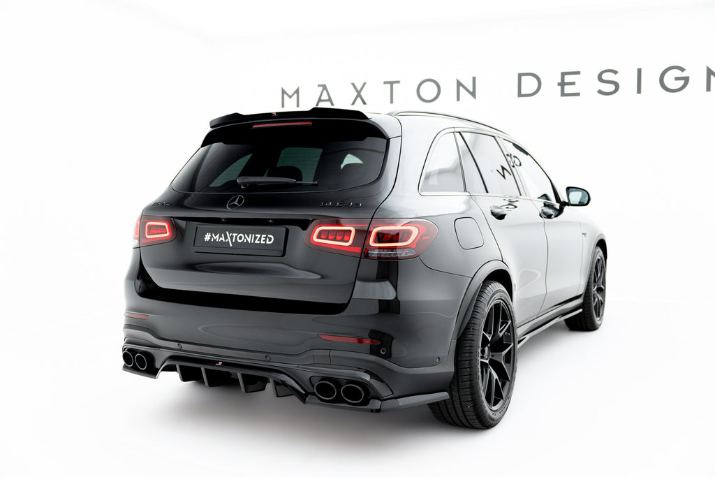 Maxton Design Street+ Mittlerer Diffusor RACE passend für Mercedes-AMG GLC 43 SUV X253 Facelift schwarz Hochglanz