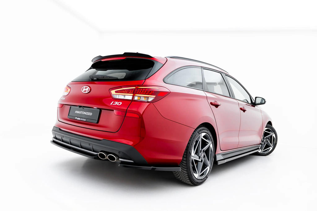 Maxton Design Heck Flaps für Hyundai i30 Mk3 Facelift [2020-] | Schwarz Hochglanz | ABS-Kunststoff