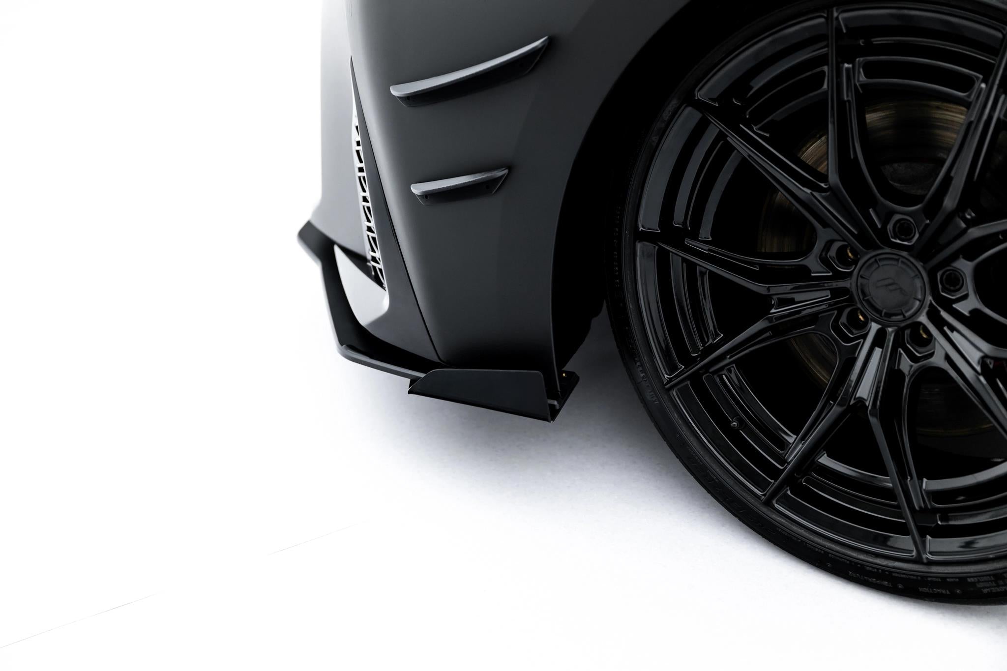 Maxton Design Front Stoßstange Flaps passend für Flaps Lexus IS 500 Mk3 Facelift 2 (XE30) schwarz Hochglanz