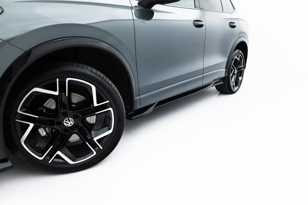 Maxton Design Street+ Seitenschweller Leisten passend für VW Tiguan R-Line Mk3 schwarz Hochglanz