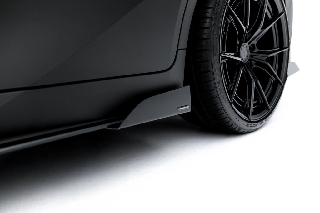 Maxton Design Street Pro Street+ Seitenschweller Leisten + Flaps passend für Lexus IS 500 Mk3 Facelift 2 (XE30) schwarz Hochglanz