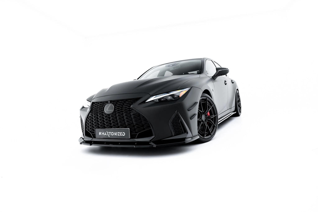 Maxton Design Street+ Spoilerlippe Front Ansatz V.1 passend für Lexus IS 500 Mk3 Facelift 2 (XE30) schwarz Hochglanz