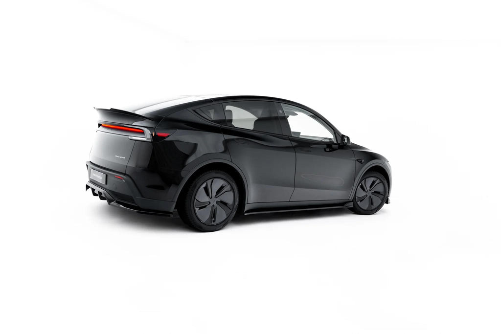 Maxton Design Street+ Seitenschweller Leisten passend für Tesla Model Y Premium Mk1 Facelift schwarz Hochglanz