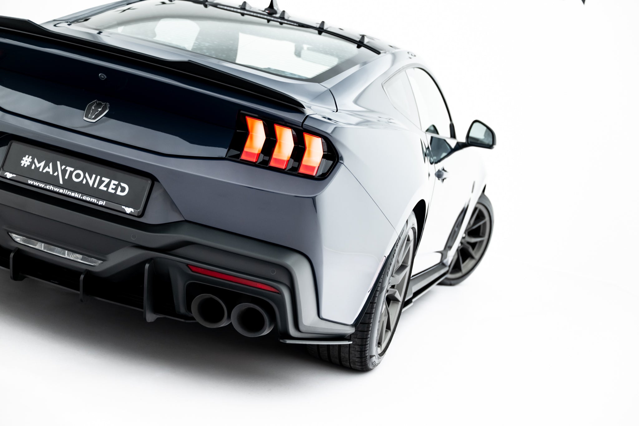 Maxton Design Street Pro Heck Ansatz Flaps Diffusor passend für Ford Mustang Dark Horse Mk7