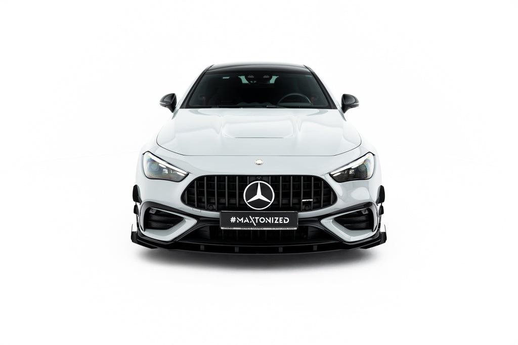 Maxton Design Street Pro Street+ Spoilerlippe Front Ansatz + Flaps passend für Mercedes-AMG CLE 53 Aero C236 schwarz Hochglanz