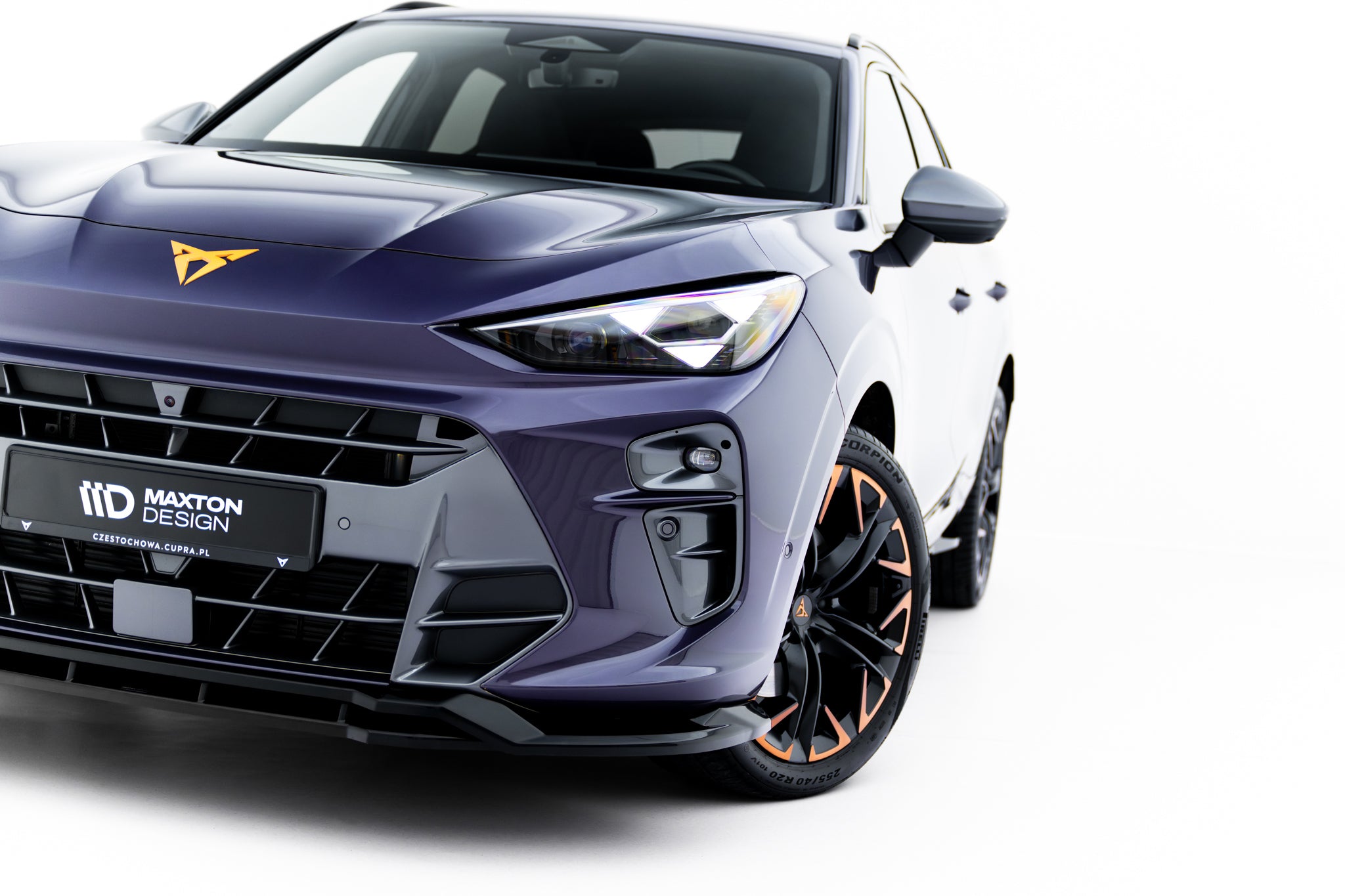 Maxton Design Street+ Spoilerlippe Front Ansatz V.2 passend für Cupra Terramar Mk1 schwarz Hochglanz