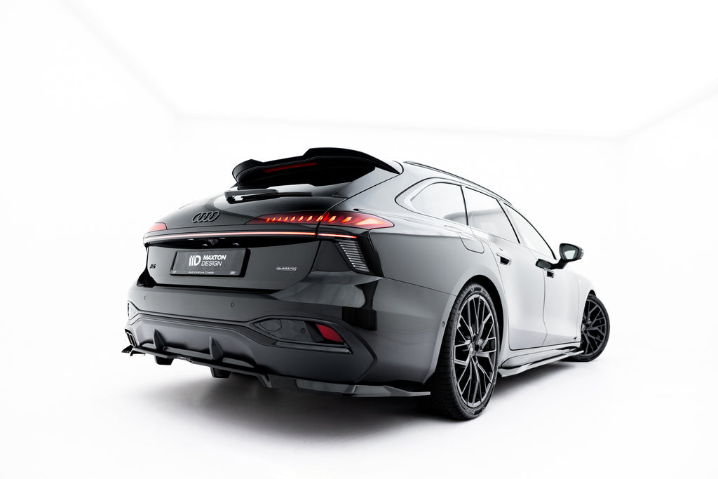 Maxton Design Street+ Mittlerer Diffusor RACE passend für V.1 Audi A6 S-Line C9 schwarz Hochglanz