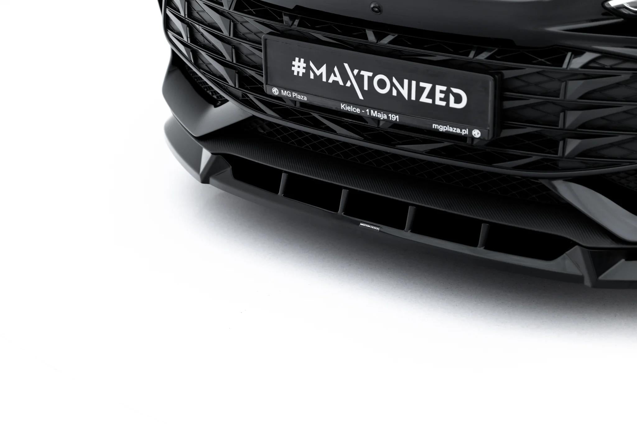 Maxton Design Street+ Spoilerlippe Front Ansatz V.2 passend für MG 3 Mk1 schwarz Hochglanz