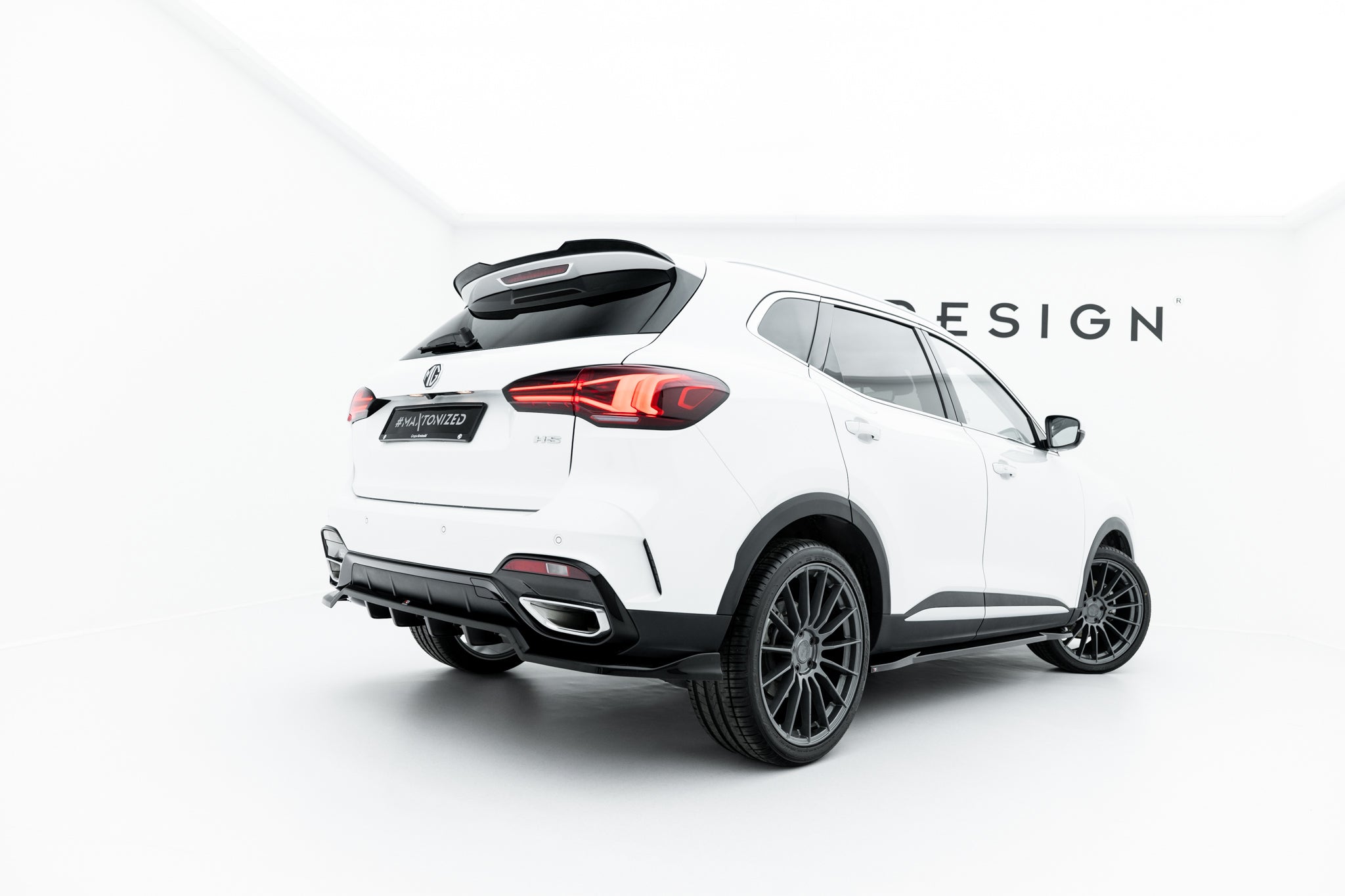 Maxton Design Street+ Seitenschweller Leisten passend für MG HS Mk1 Facelift schwarz Hochglanz