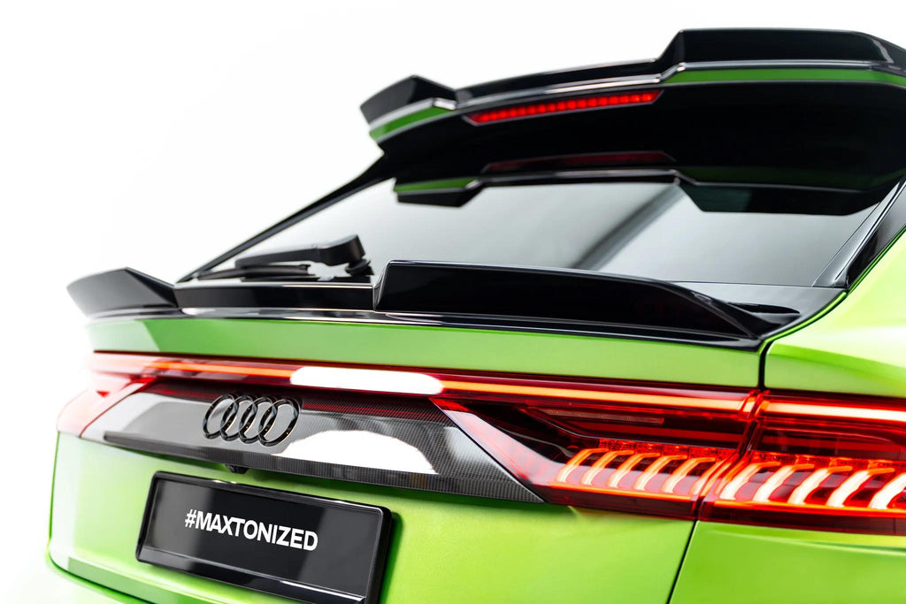 Maxton Design Unterer Heckspoiler Lippe 3D für Audi Q8 / Q8 S-Line / SQ8 Mk1 / Mk1 Facelift [2018-2023] | Schwarz Hochglanz | ABS-Kunststoff | mit TTG (eintragungsfrei)
