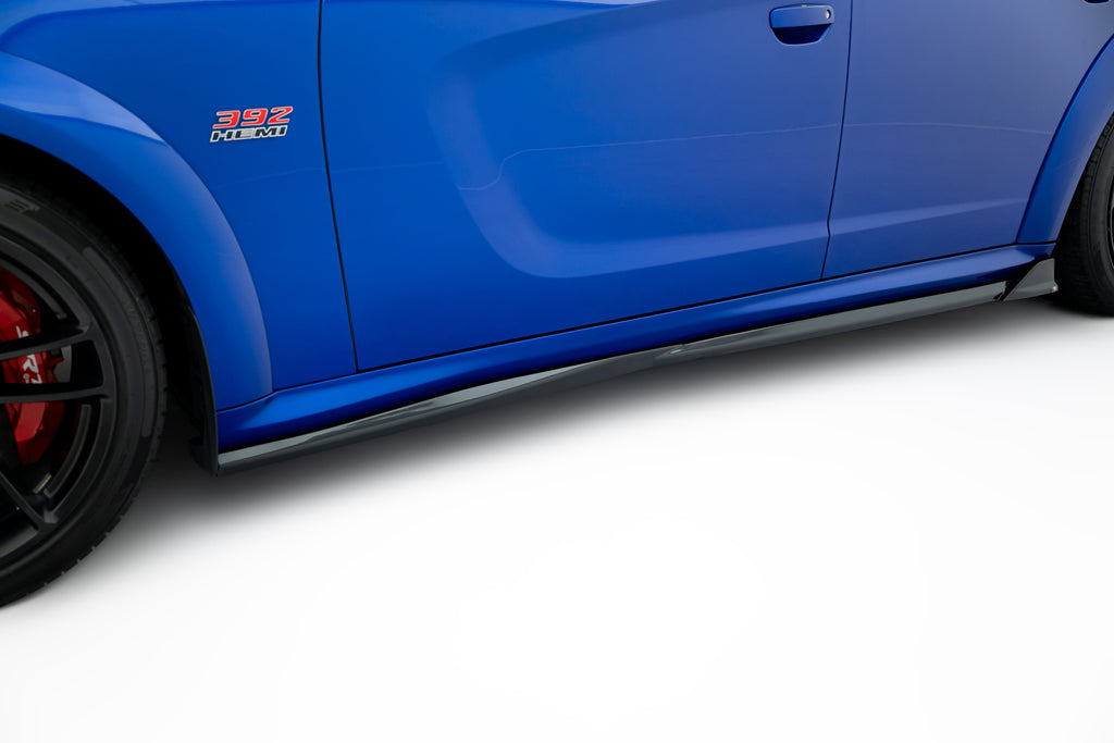 Maxton Design Street+ Seitenschweller Leisten passend für Dodge Charger RT Scat Pack Widebody Mk3 Facelift schwarz Hochglanz