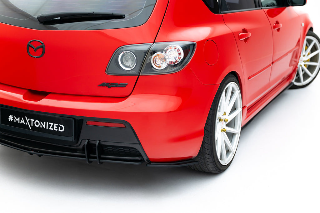Maxton Design Street Pro Heck Ansatz Flaps Diffusor passend für Mazda 3 MPS Mk1 EU Version
