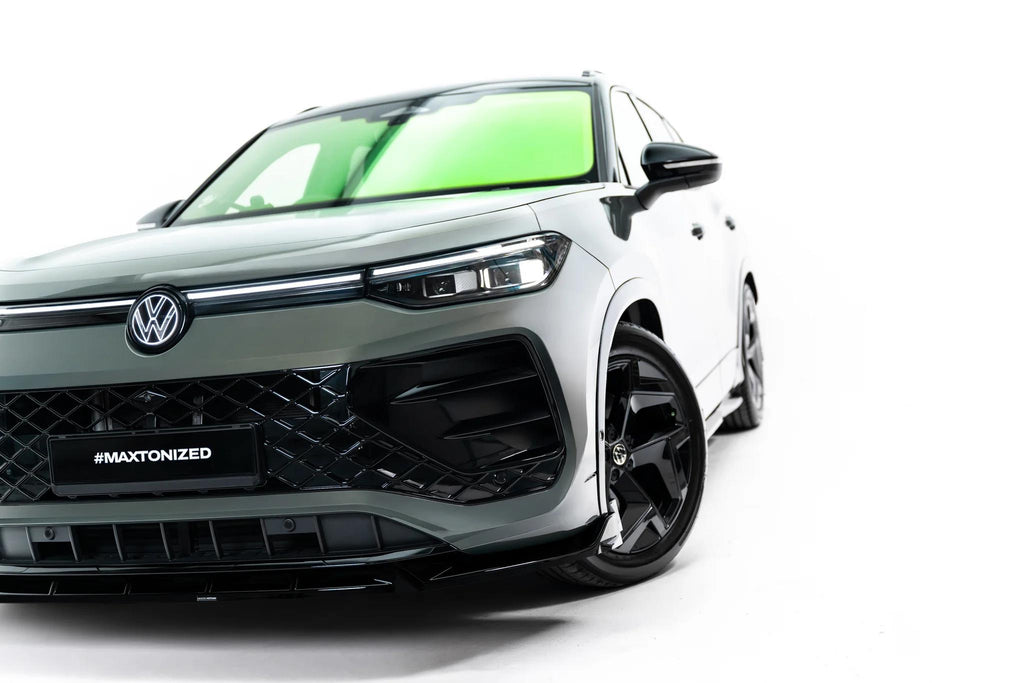 Maxton Design Frontspoiler für Volkswagen Tayron Mk1 [2024-] | Schwarz Hochglanz | ABS-Kunststoff