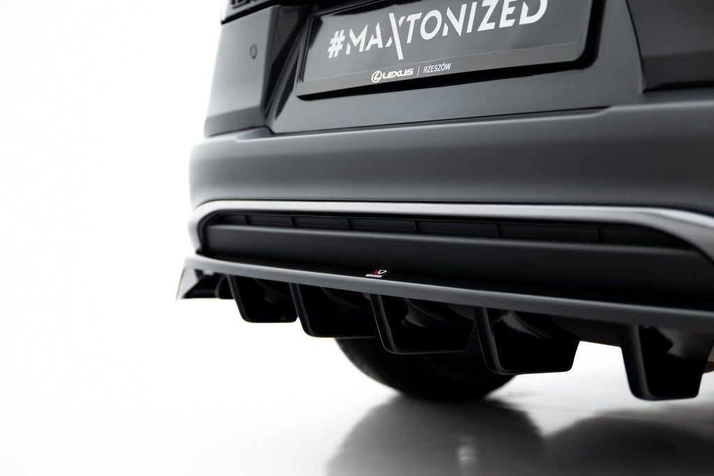 Maxton Design Street+ Mittlerer Diffusor RACE passend für Lexus UX F-Sport Mk1 schwarz Hochglanz