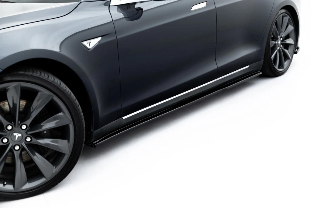 Maxton Design Street+ Seitenschweller Leisten V.2 passend für Tesla Model S Mk1 schwarz Hochglanz