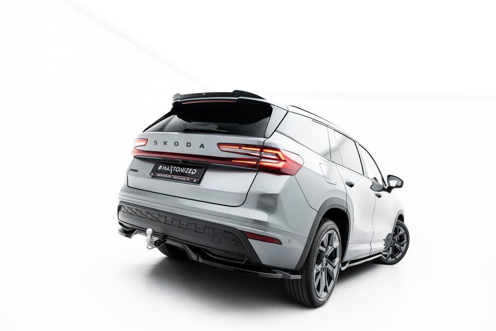 Maxton Design Street+ Mittlerer Diffusor RACE passend für Skoda Kodiaq Sportline Mk2 schwarz Hochglanz