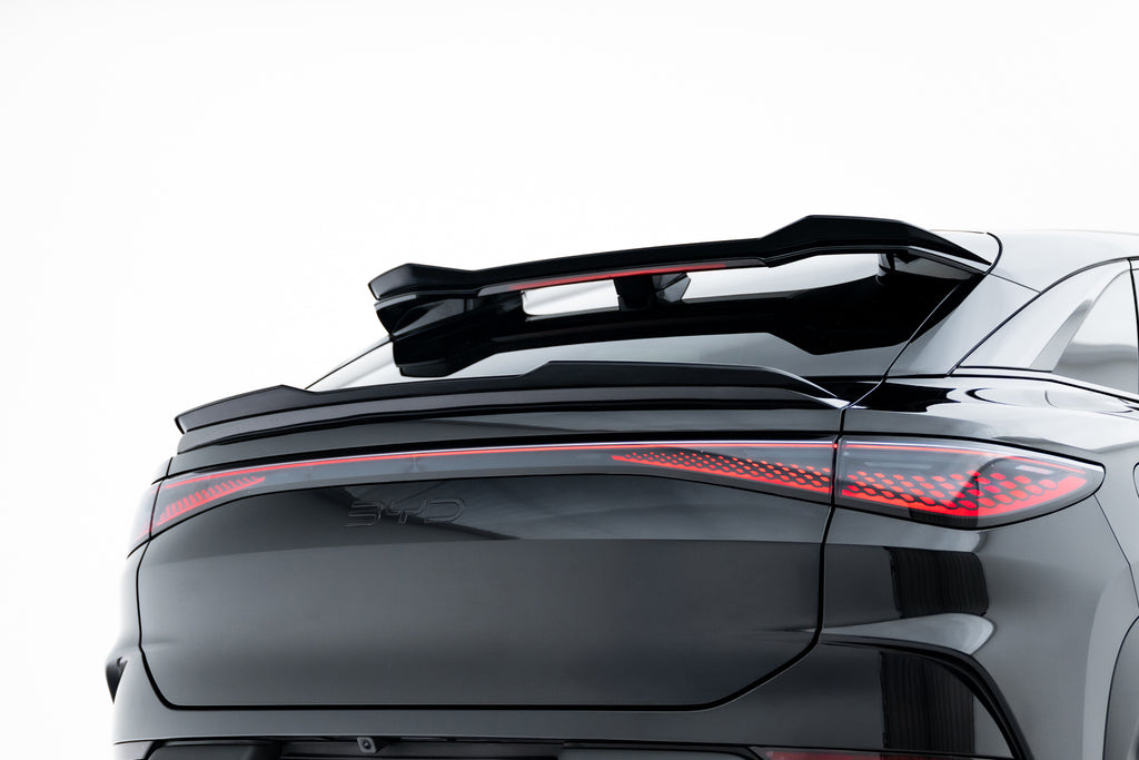 Maxton Design Niedriger Spoiler CAP passend für BYD Sealion 7 Mk1 schwarz Hochglanz