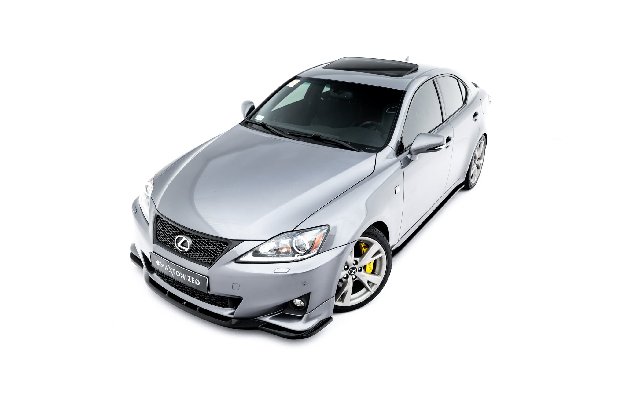 Maxton Design Street+ Spoilerlippe Front Ansatz passend für Lexus IS F-Sport Mk2 (XE20) Facelift schwarz Hochglanz